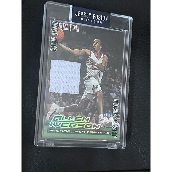 2021 Jersey Fusion "Allen Iverson" Game Used Swatch! 76ers - Picture 2 of 3